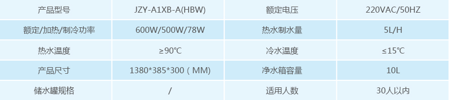 浩泽立式净水器产品参数